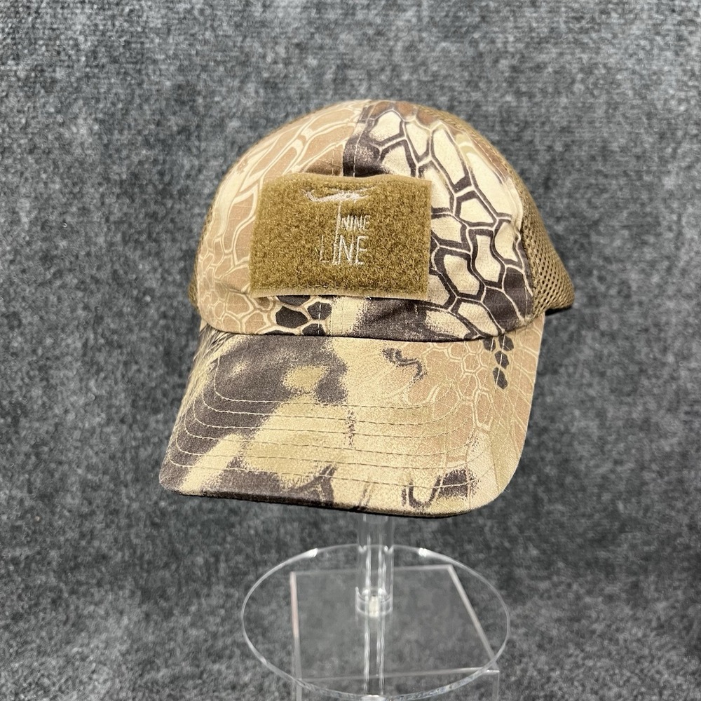 Nine Line American Made Mesh Back Hat Kryptek Highlander Camouflage Drop Line